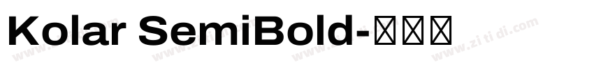 Kolar SemiBold字体转换